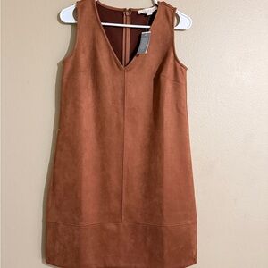 LOFT Tan Sleeveless Mini Dress